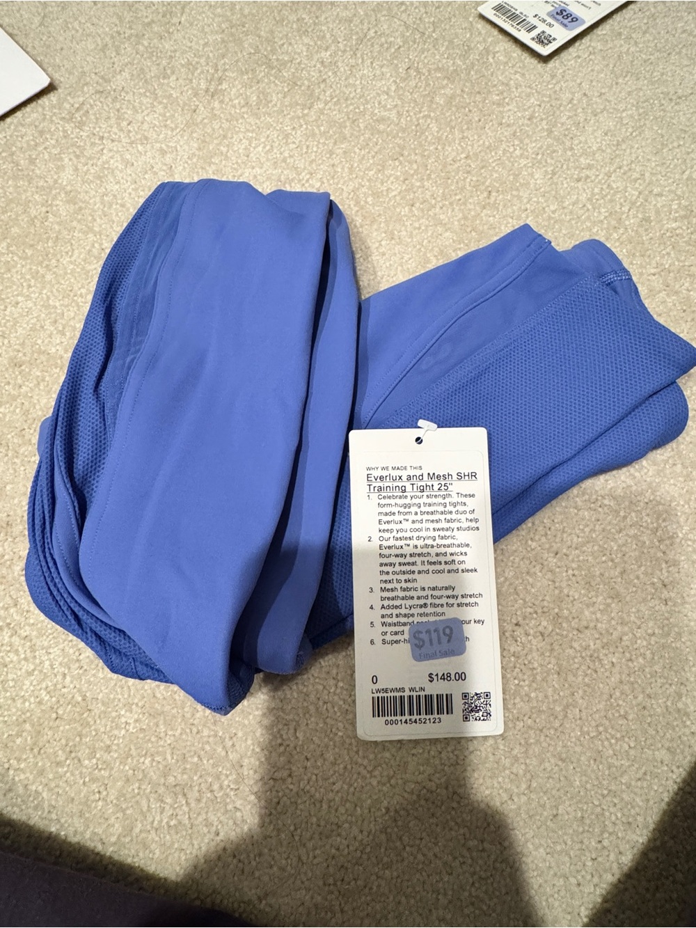 lululemon athletica Everlux Mesh SHR Training Tight in Periwinkle Blue